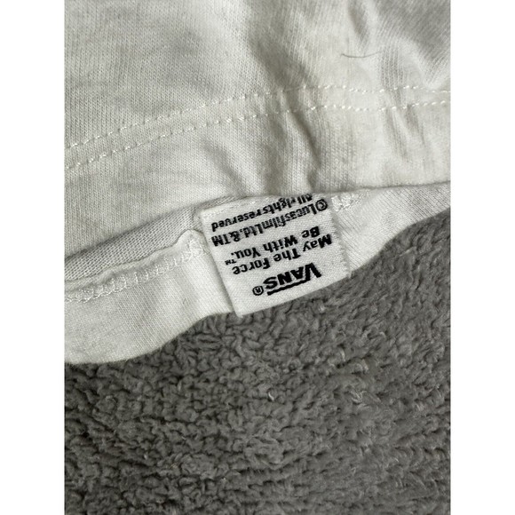 Vans Custom X Star Wars Darth Vader Baseball T Shirt 3/4 Sleeve L White Black - Picture 6 of 8